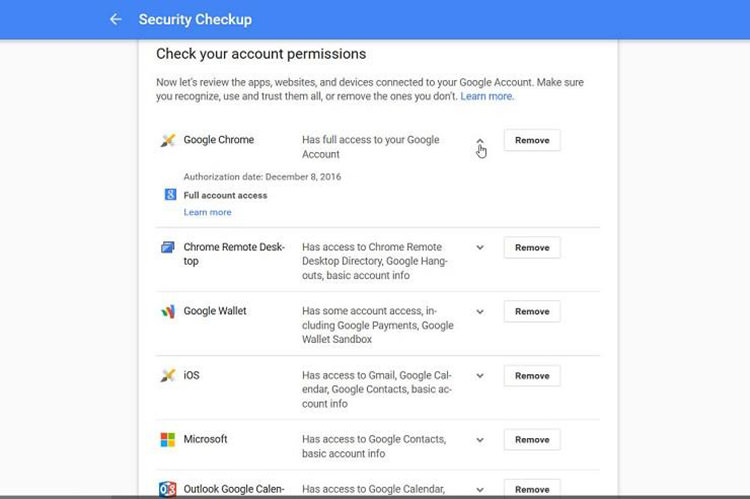 آموزش اجرای بازرسی حساب کاربری گوگلی امنیت