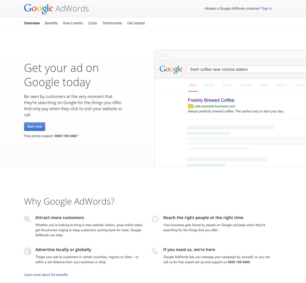 تاثیر google adwords در بازاریابی فروشگاه آنلاین